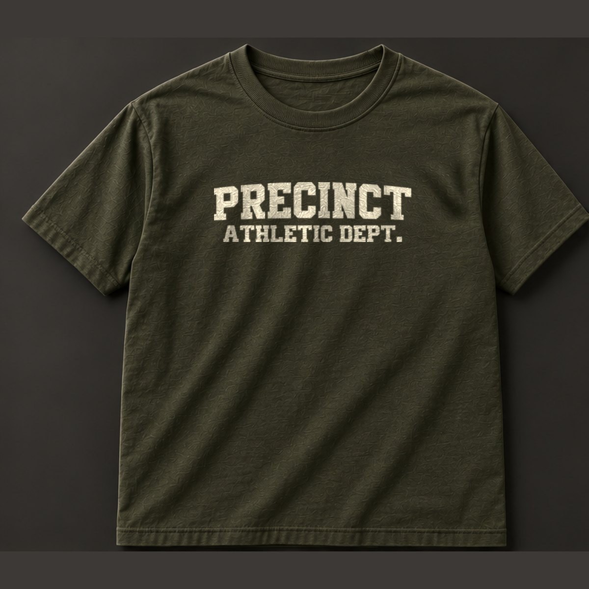 Athletic Dept. Tee, olive, front