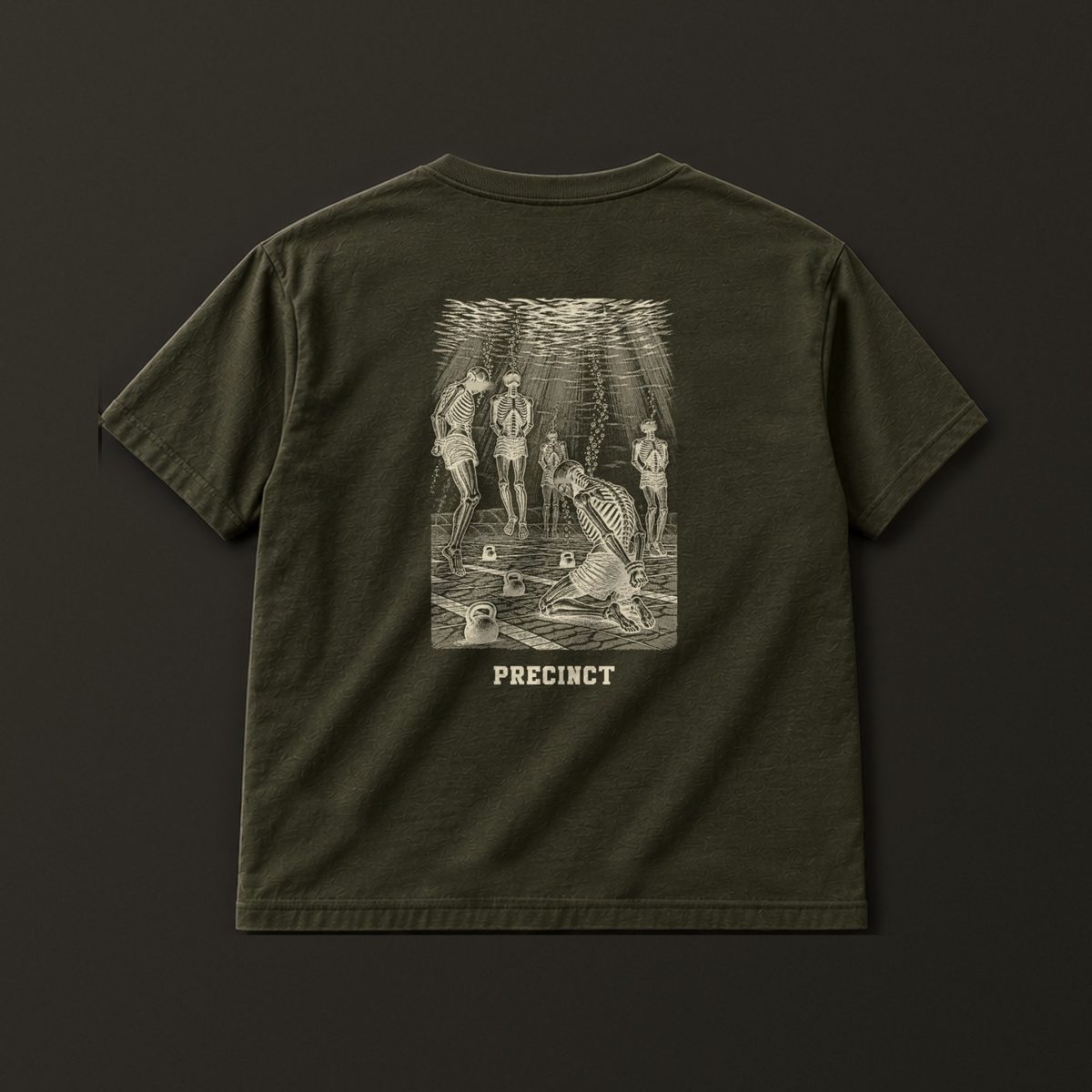 Drownproof Tee, olive, back