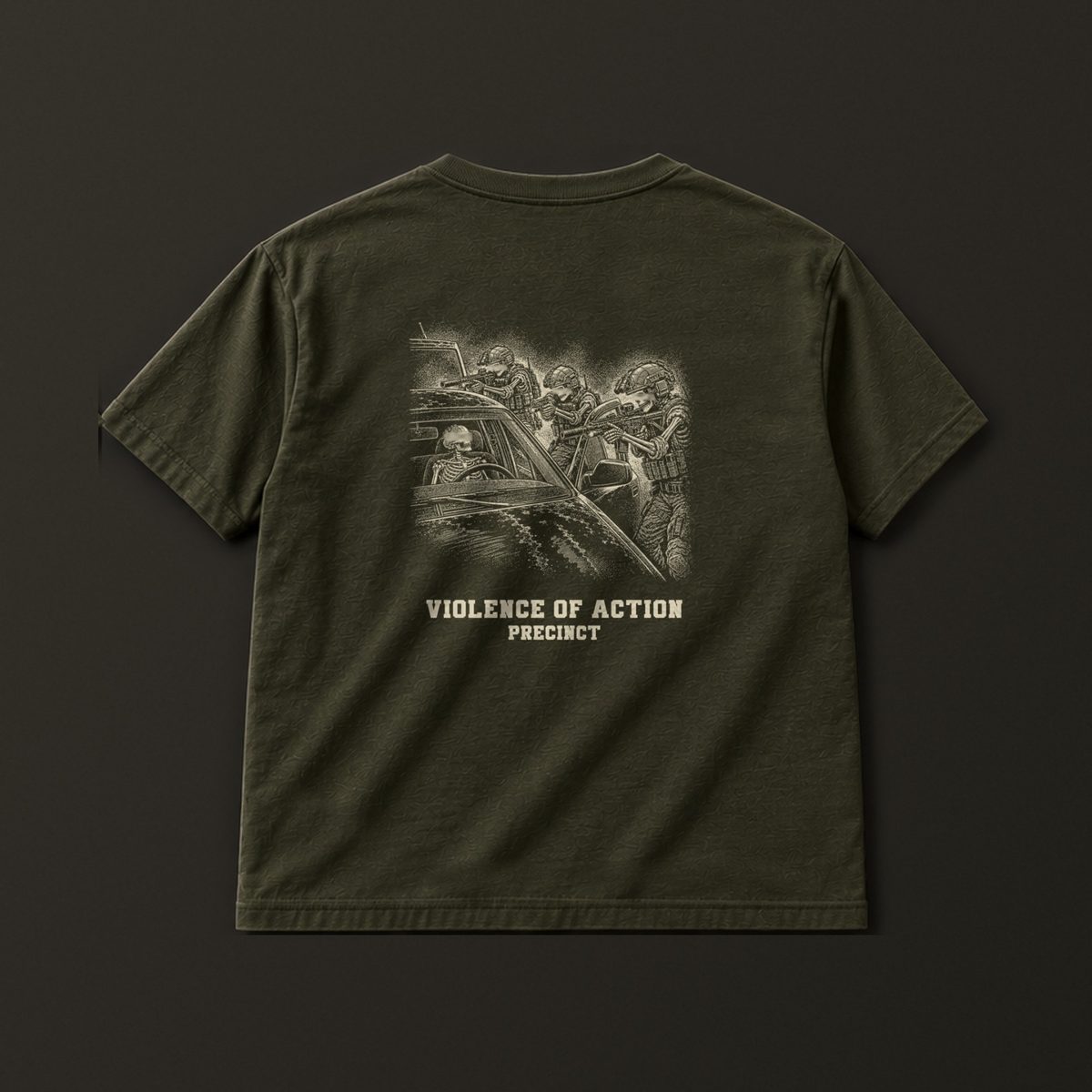 Violence of Action Tee, olive, back